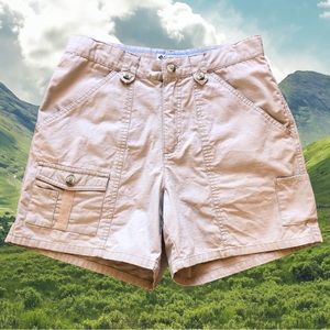 Columbia Sportswear Women's Vintage Tan Ripstop Cargo Shorts Size 8